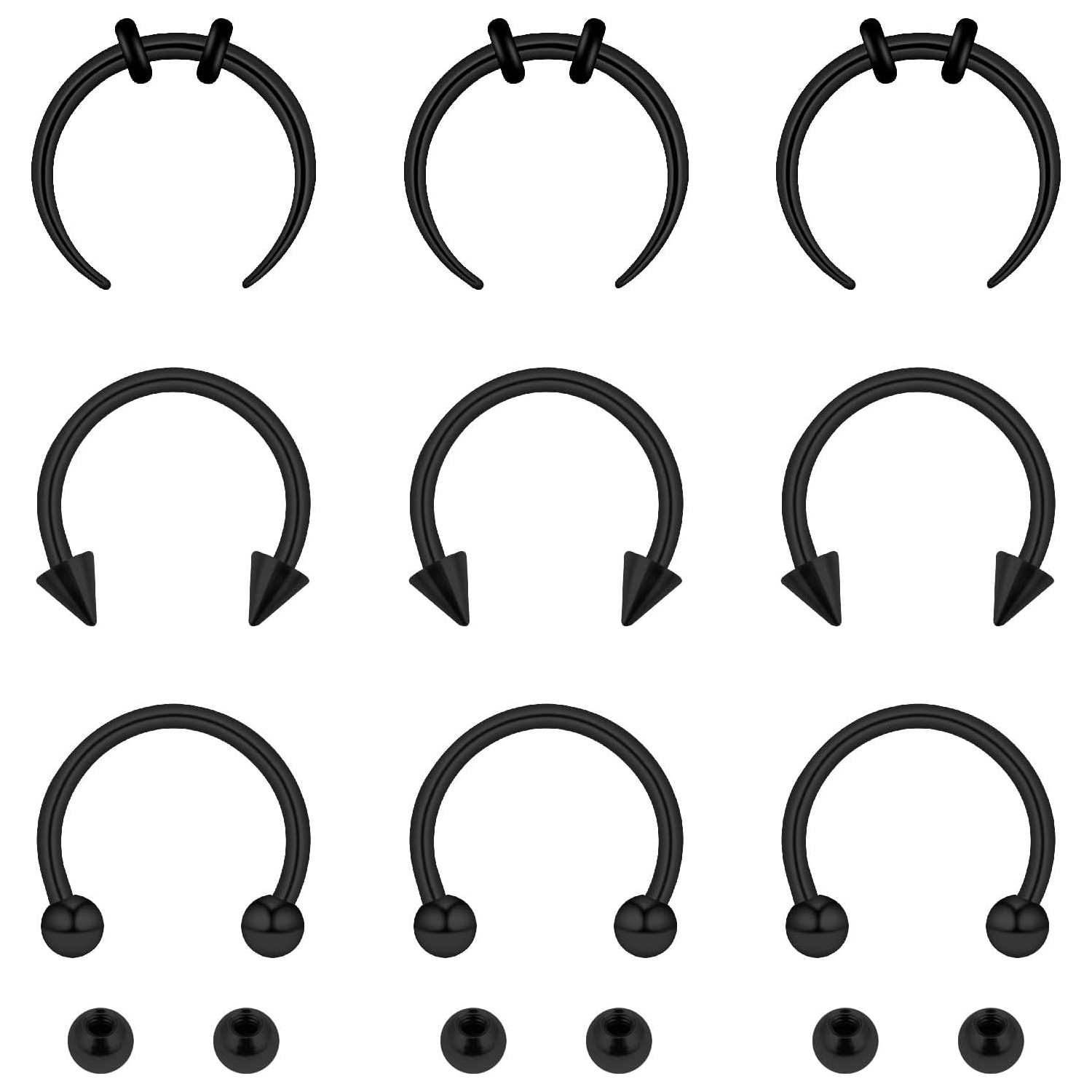 15 ชิ้นชุดแหวนจมูก Septum กับล - Body Jewelry Replacement Ball บทวิจารณ์และราคา
