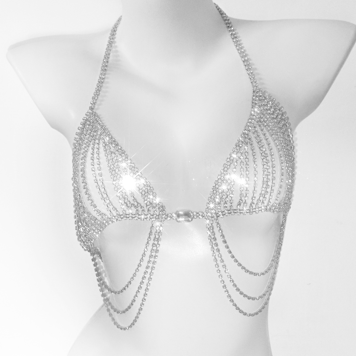ชุดบรามีพู่ห้อยเซ็กซี่ประดับพล - Body Jewelry Retainers บทวิจารณ์และราคา