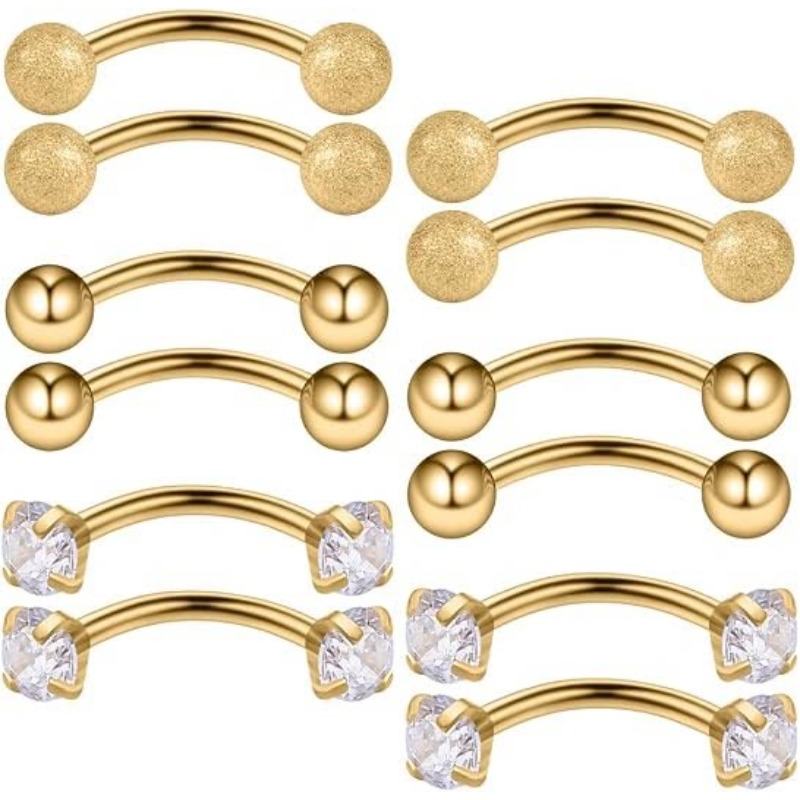 6 คู่ 16G เครื่องประดับเจาะ ต่ - Body Jewelry Surgical Steel บทวิจารณ์และราคา
