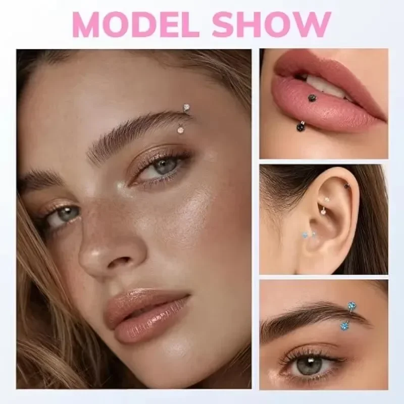 6 คู่ 16G เครื่องประดับเจาะ ต่ - Body Jewelry Surgical Steel บทวิจารณ์และราคา