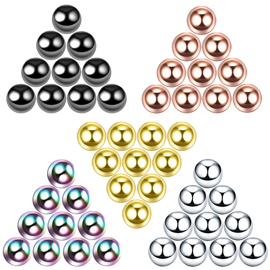 10Pcs สแตนเลสสตีลอะไหล่อุปกรณ์ - Body Jewelry Replacement Ball บทวิจารณ์และราคา