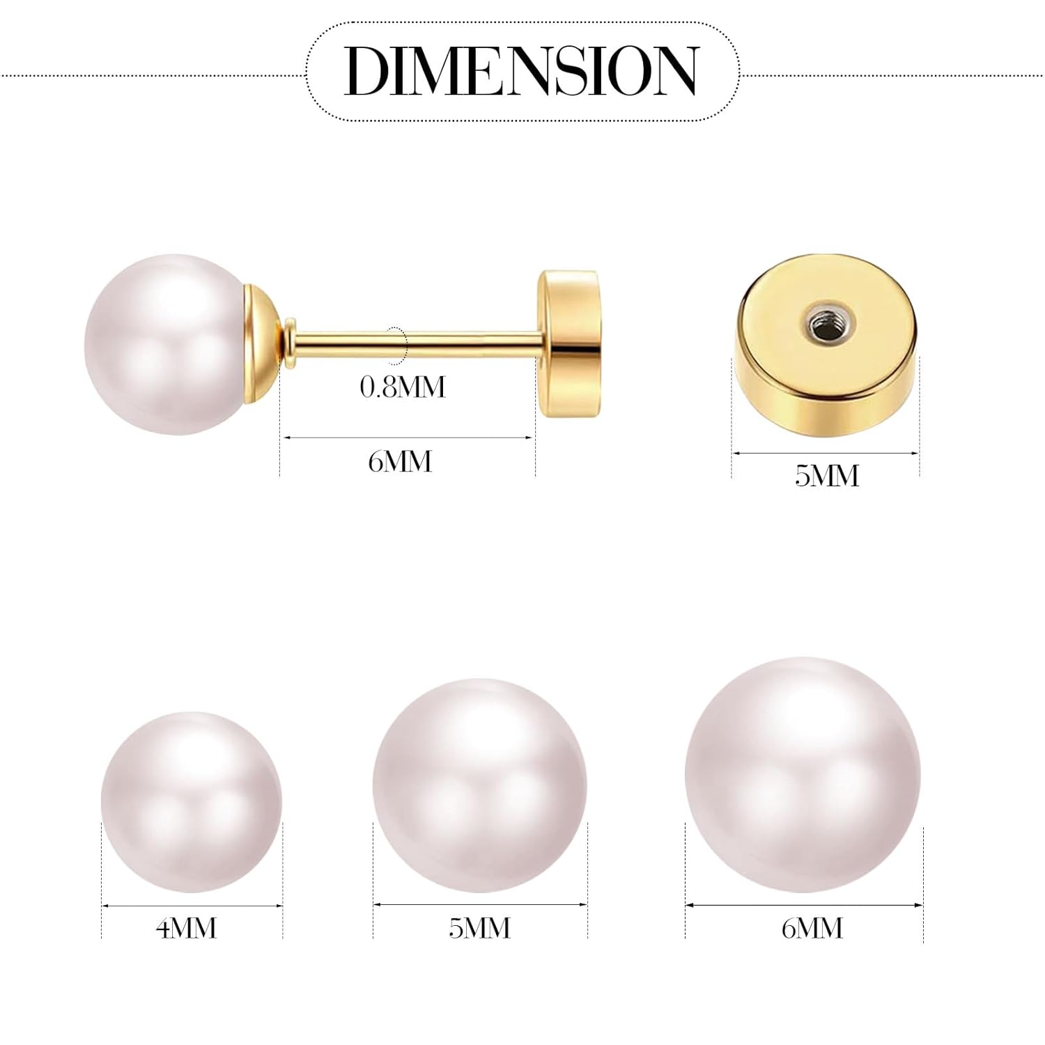 ต่างหูมุกเม็ดเล็ก 3 คู่ แบบเกล - Body Jewelry Surgical Steel บทวิจารณ์และราคา
