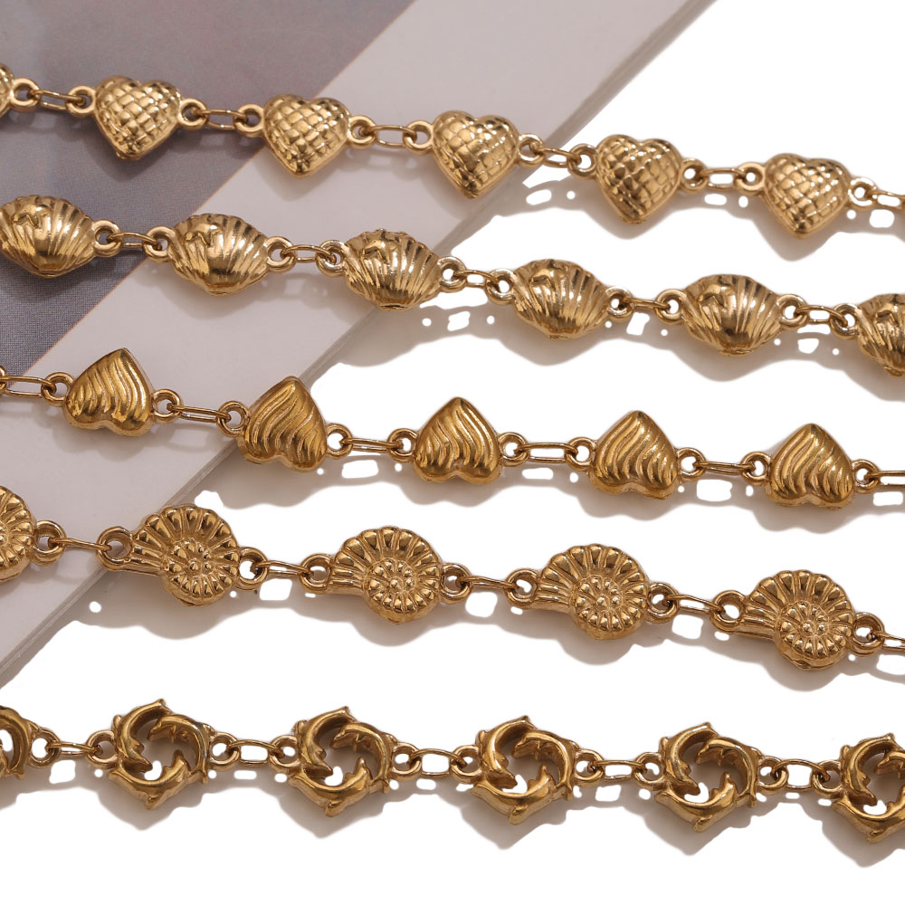 โซ่สแตนเลสเคลือบทอง PVD 1M ลาย - Body Jewelry Necklace บทวิจารณ์และราคา