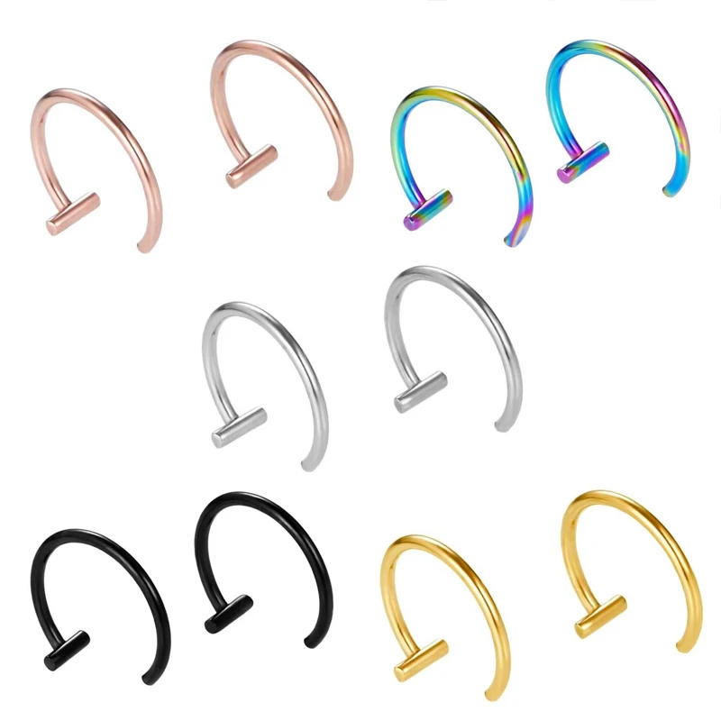 5 ชิ้น ต่างหูเจาะกระดูกอ่อน/ทร - Body Jewelry Surgical Steel บทวิจารณ์และราคา