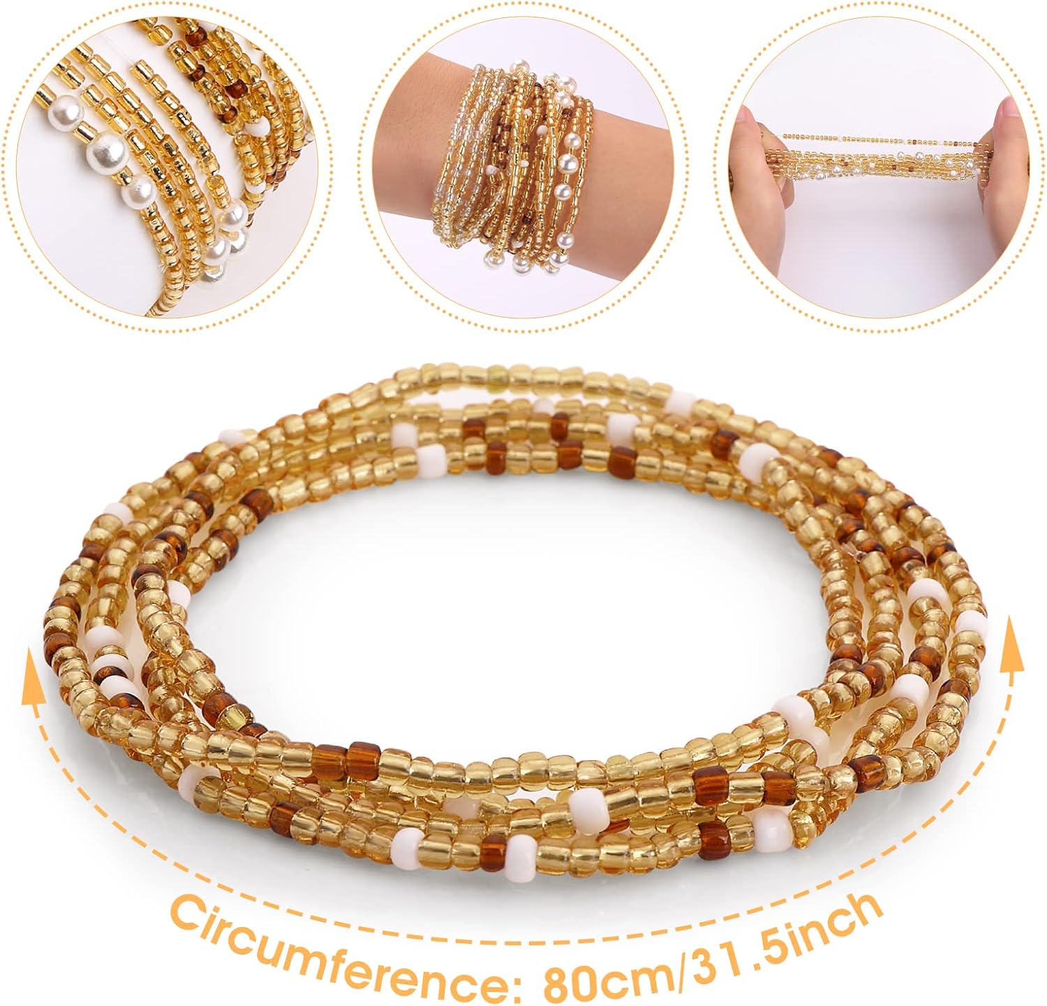 ลูกปัดคาดเอวสำหรับผู้หญิง ลูกป - Body Jewelry For You บทวิจารณ์และราคา