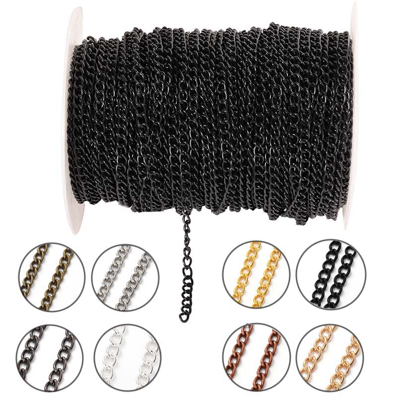 โซ่โลหะแบนรูปวงรีขนาด 2 เมตร 2 - Body Jewelry For You บทวิจารณ์และราคา
